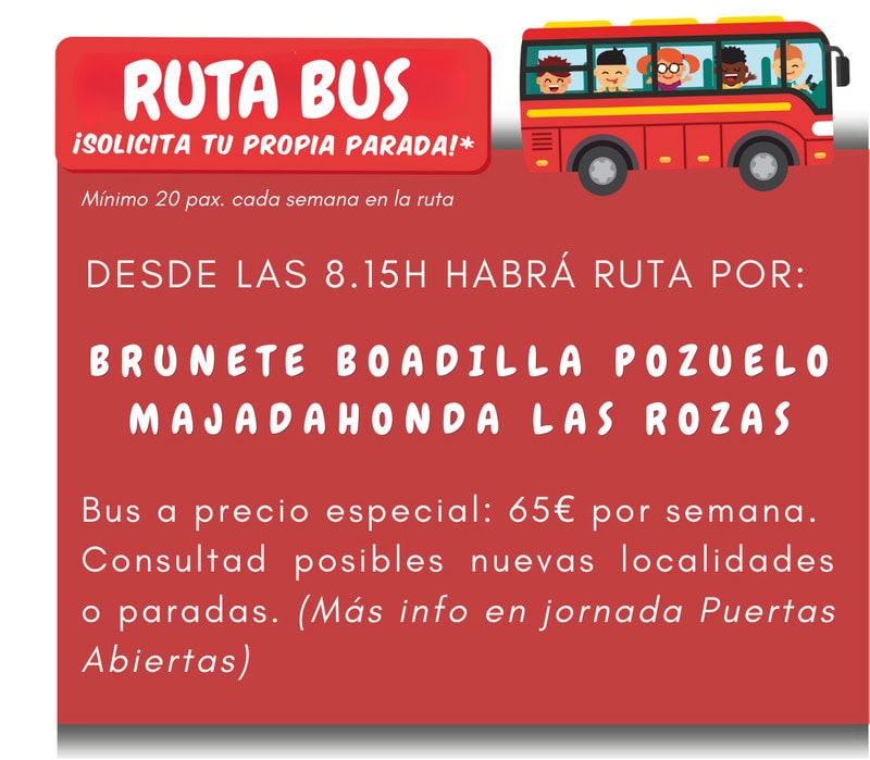 Ruta bus campamento multiaventura Las Rozas