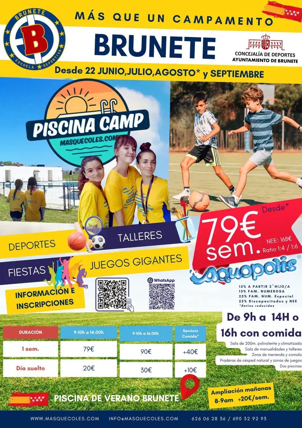 Cartel Brunete Piscina Camp 2026 Cartel Brunete Piscina Camp 2026